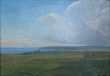 Blick auf Århus von Vorregårds Feld